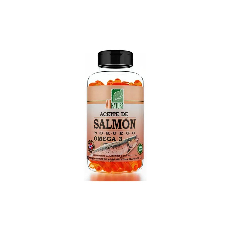 All Nature Omega 3 Aceite De Salmon Noruego 90 Capsulas