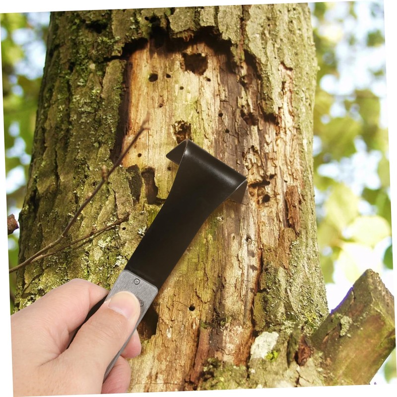 KONTONTY Portable Bark Removal Tool Ergonomic Handle Lightweight Tree Bark