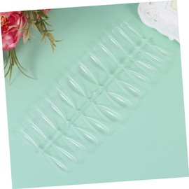 FOMIYES Fake Nail Stickers 240 Pack Natural White Pointed Nails Diy Manicure Set for Parties Special Occasions