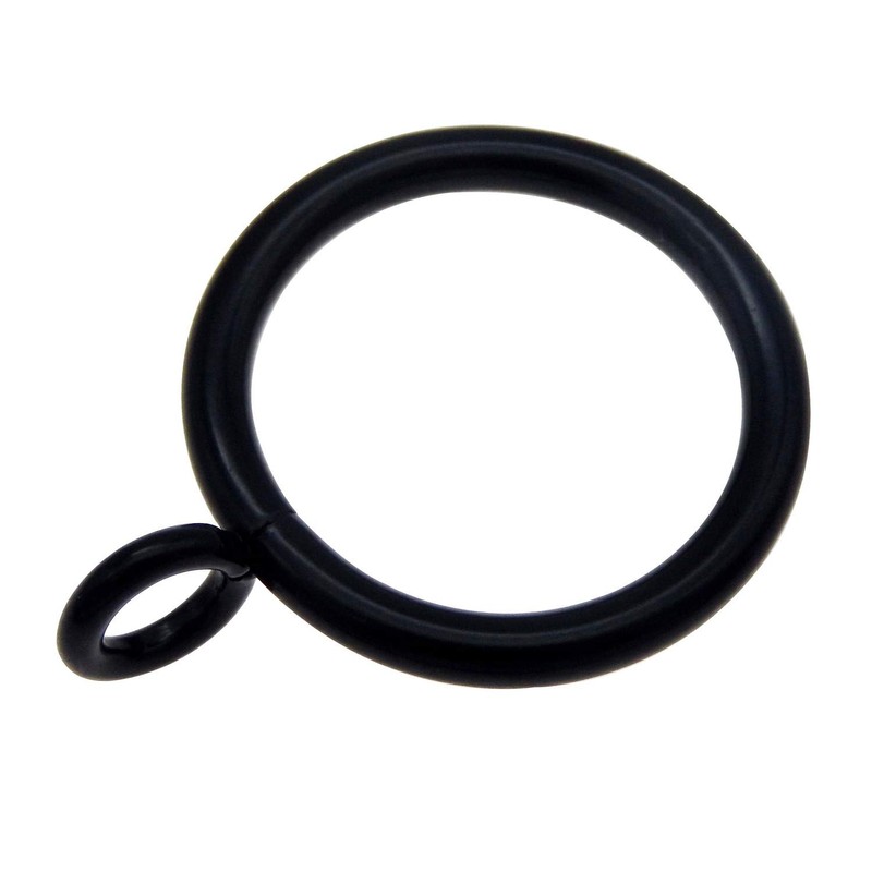 10 pcs 28mm Black Metal Curtain Rings Drapery Voile Pole