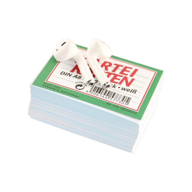 Landre 100420216 Index Cards Ruled on, A8, Pack of 200,