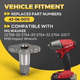 42-06-0013 Upgraded 3/8" Square Anvil Assembly (Friction Ring Type) Compatible with Milwaukee 2758-20 2754-20 2754-22 2754-22CT M18 Impact Wrench