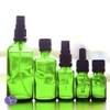 Aura 10ml GREEN Glass Bottles with Black T/E Caps &