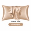 Silk-Style Pillowcase for Bedroom Bedding – Smooth Solid Color Pillow