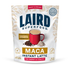 Laird Superfood Maca Instant Latte, Non-Dairy, Sweet & Creamy, Superfood Creamer, Gluten Free, Non-GMO, Vegan, 8 oz. Bag, Pack of 1