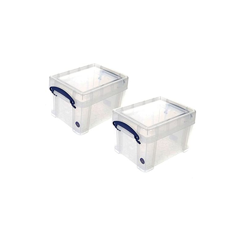 Really Useaful Plastic Storage Boxes (Clear, 3 Litre Pack of