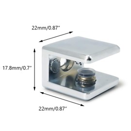 Glass Shelf Bracket Glass Clamp Holder Adjustable Clamp Shelf Clip for 8-10mm Thickness - 4 Pack
