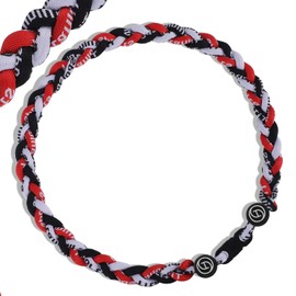 HOOCAS Premium Baseball Necklaces w/Fashion Three Color Rope Braided Tornado, A Sporty Gift Idea, Great Gift Giving for Sports Fans, Baseball Players, Parties, Gameday, Birthday