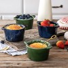 Creme Brulee Ramekins Ceramic Bowls - VICRAYS Mini Custard Cups