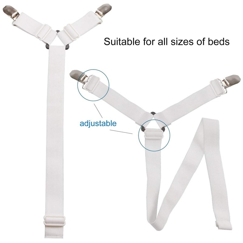 BaiJ Bed Sheet Clips,3 Way 6 Sides Bed Sheet Fastener