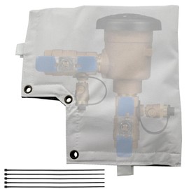 Lirinsegie Backflow Preventer Cover Insulated Pouch Replacement for Protect Pressure Vacuum Breaker Cover Prevent Freezing Snowy Weather Avoid Direct Sunlight Exposure (White)