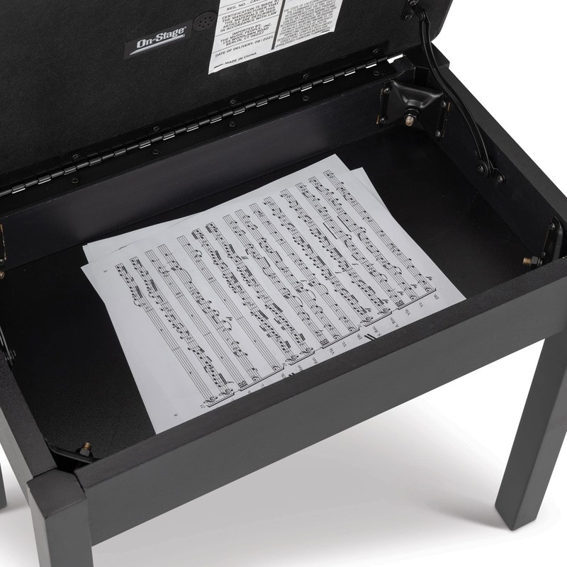OnStage On-Stage KB8902 Flip Top Keyboard Bench, Black