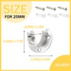 Yosawo 4Pcs Closet Pole Sockets Stainless Steel U-Shaped Flange Rod