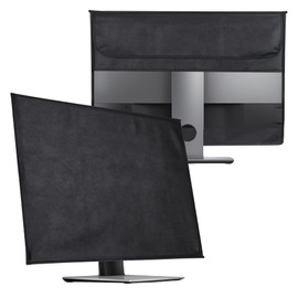 kwmobile Case compatible with 27-28 inch monitor - with 2 compartments on the back - protective case in black