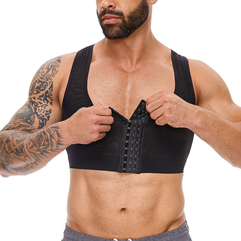 MISS MOLY Mens Gynecomastia Compression Corset Chest Binder Slimming Vest