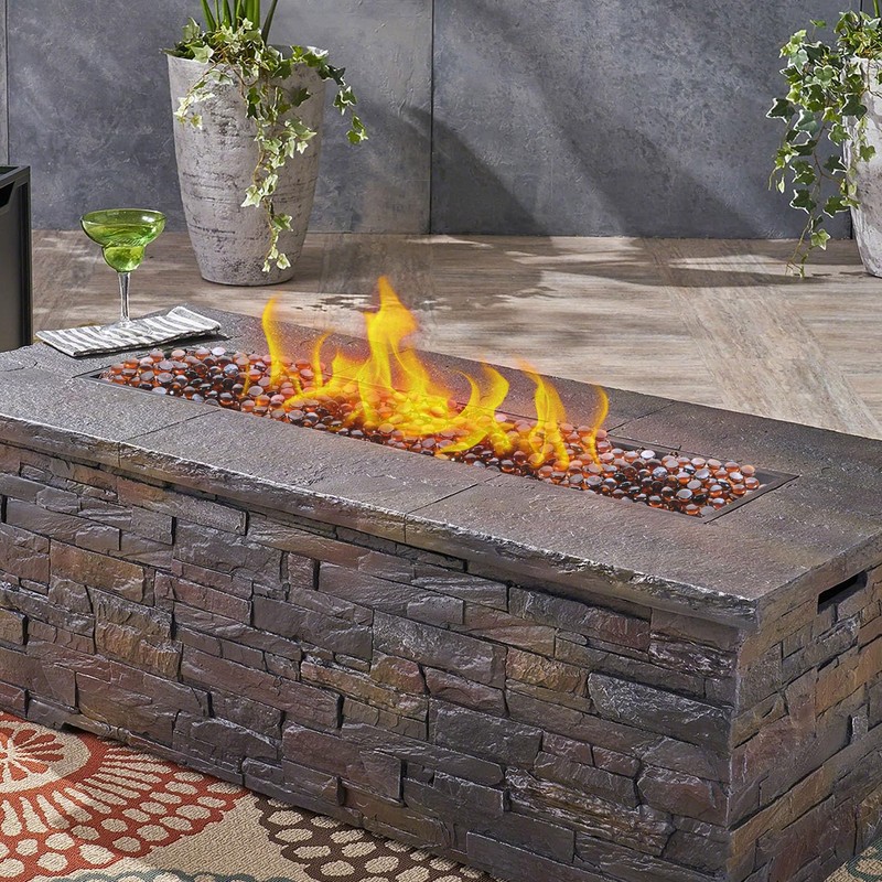 vchin Fire Glass Rocks, Amber Beads for Propane Fire Pit,
