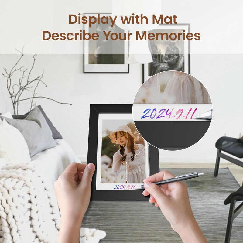 Heimlove 5x7 Black Picture Frame,Black 5 x 7 Photo Frames