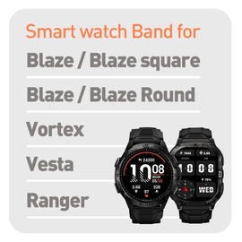 LYSANDRA Magnetic Watchband Compatible with Carbinox Blaze S, Silicone Sport Strong Magnet Strap for X-Ranger, Vortex, Vesta Smart Watch, Compatible with Round, Square Smart Watch (Black)