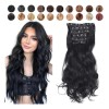 Extensiones De Pelo Ondulado Sintético 6pcs Mujeres