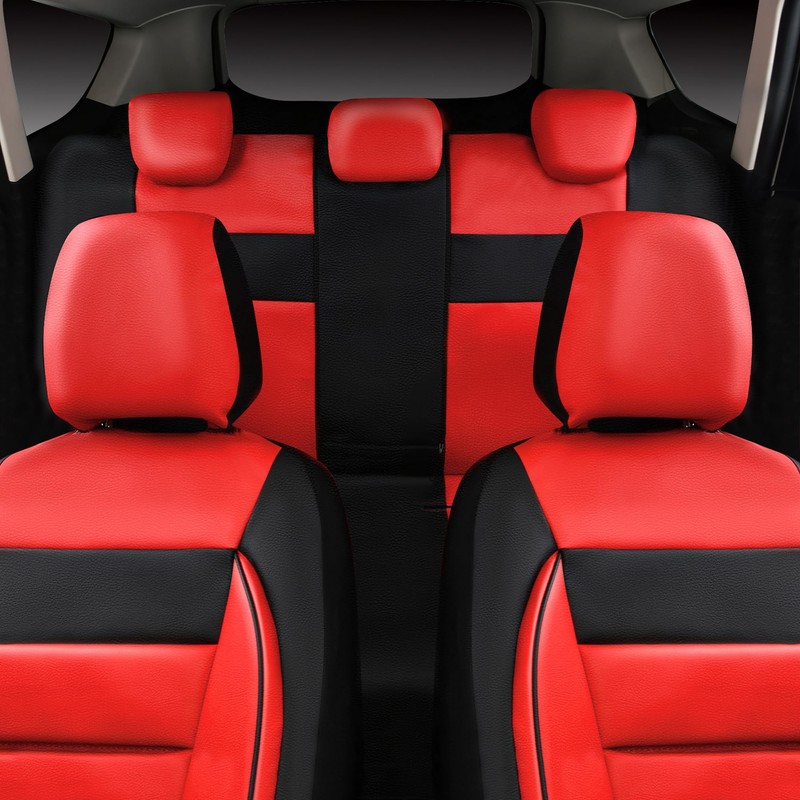 CAR PASS Leather Seat Covers Full Set Universal Water Resistant