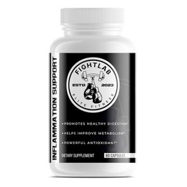 Fight Lab Fitness Inflammation Support Turmeric Curcumin Supplement, 60 Veggie Capsules, Promotes Healthy Digestion, Improves Metabolism