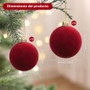 ROMOT 24 Bolas de Navidad, Tela de Terciopelo, Adornos Navideños