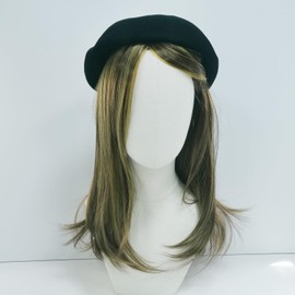 ZARSIO Summer Beret for Women Breathable Knitted Small Head Artist French Beret Hat (CA/US, Alpha, Medium, Black)