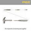 ENKAY - 6 in 1 Gray Hammer and Screwdriver, Multifunction