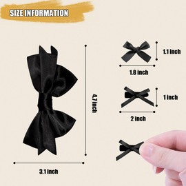 Mini Hair Bows for Women Girls Cute Colorful Hair Clips Small Alligator Hair Ribbon Accessories -36P - Black White Pink