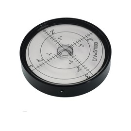 Aluminum Alloy high-Precision Universal Horizontal Level Instrument Bubble Level Tool Circle 2.4 inches 60mm (Black（White）)