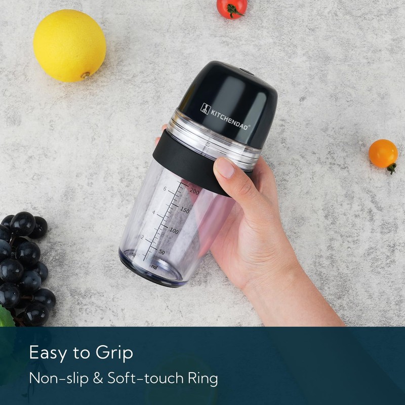 KITCHENDAO 2 in 1 Salad Dressing Shaker Container with Juicer,