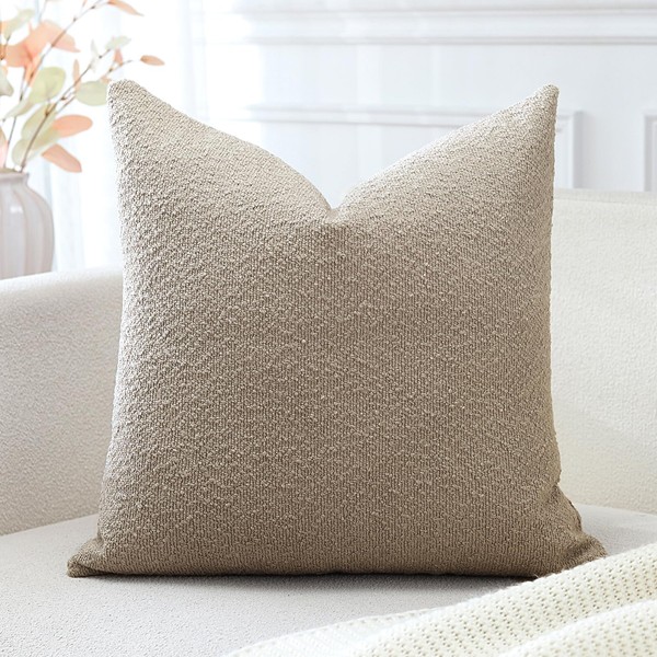 Artscope Set of 1 Boucle Cushion Covers, Plain Throw Cushion