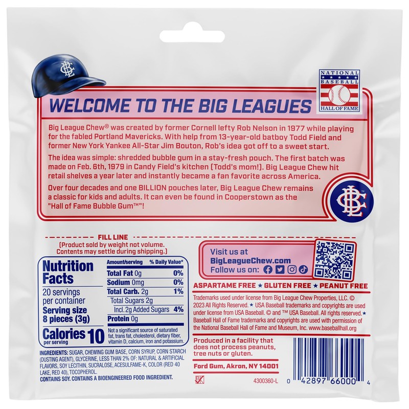 Big League Chew Bulk Baseball Gum Variety Pack - 5