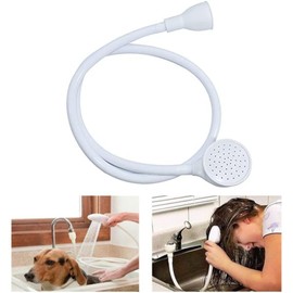 44.5in long Portable Sink Hose Faucet Sprayer,Shampoo Sprayer Handheld Hose Faucet Shower Head Spray for Bathing Baby,Pets Shower, Washing Hair,Rinsing Vegetables