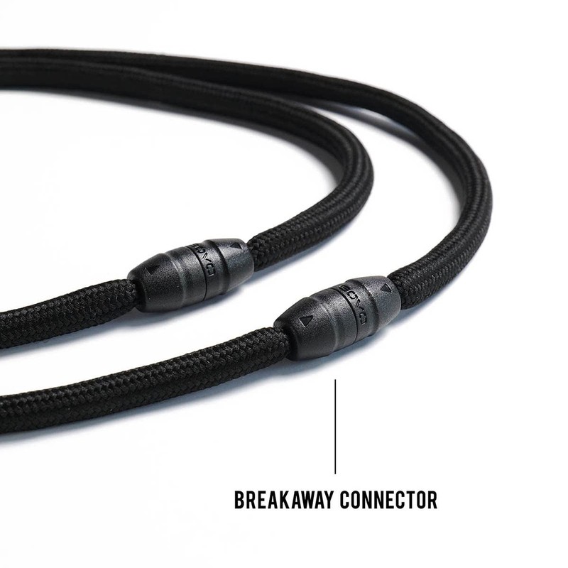 GOVO T3 Lanyard,Durable Round Cord,Metal Hook,Breakaway Buckle,Safety Breakaway, Black, 19