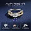 Moissanite Promise Rings for Her, 1CT Twisted Engagement Rings for