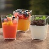BALLSHOP 50Pcs Mini Square Dessert Cups Plastic 2oz Cube Mini