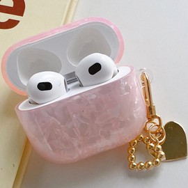Airpods 4th Generation Case, Airpods 4 Case, Cute, Carabiner, Strap, Sparkle, Stylish (Pink)
