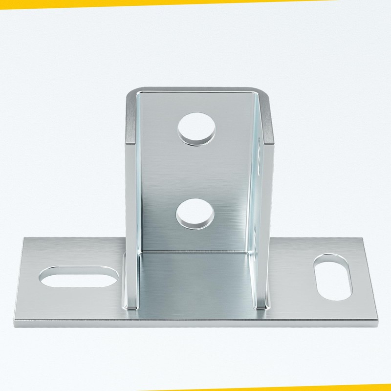 4 Pack U Post Base for 1-5/8" Single Strut Channel,