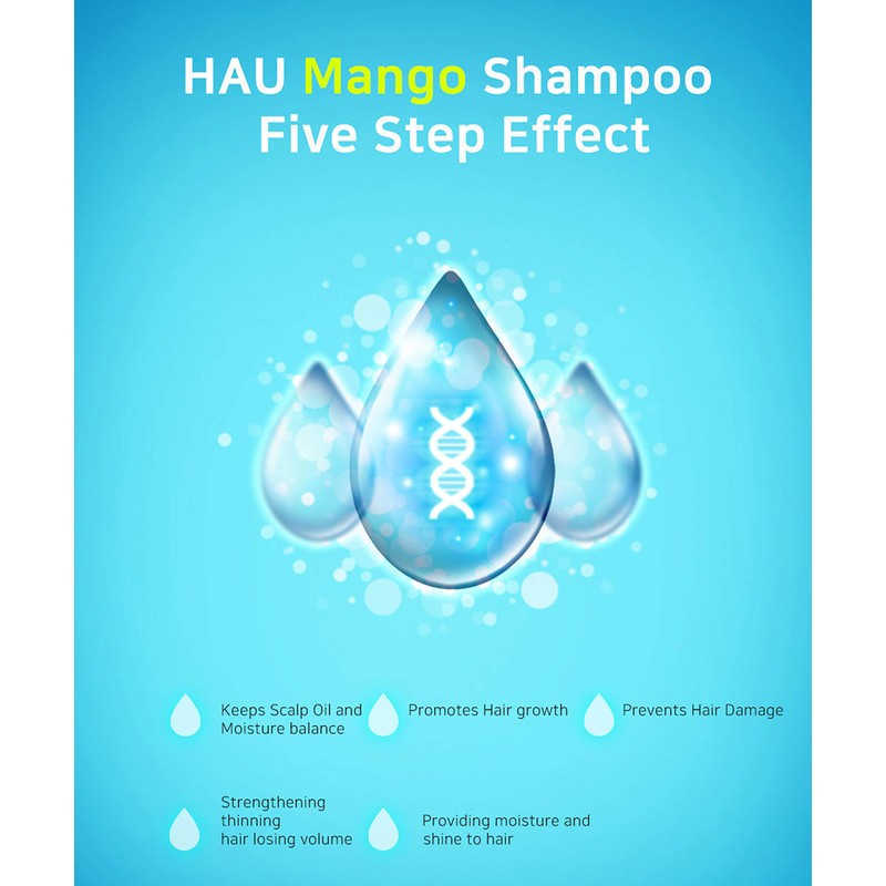 Hau Professional Mango Shampoo for All Hair Types 12 fl