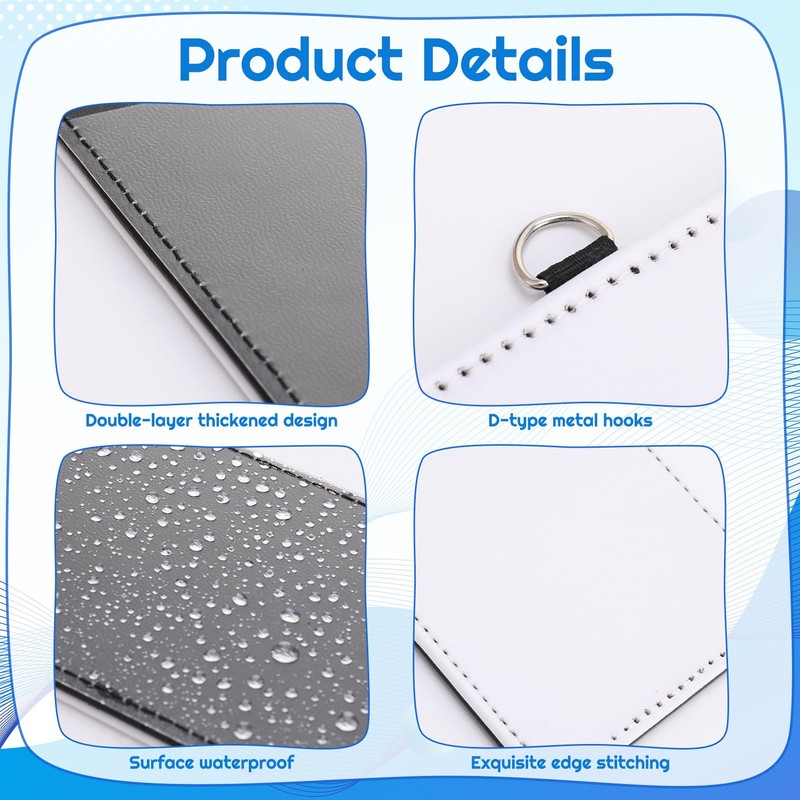 libfrnt 20 Pcs Sublimation ID Badge Holder Blanks, Vertical ID