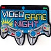 "VIDEO GAME NIGHT" - Iron On Embroidered Applique Patch -