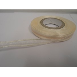 2 metres x 10mm Edged Organza Ribbon Cream Double Sided Satin Edge Sheer 10 mm 1cm