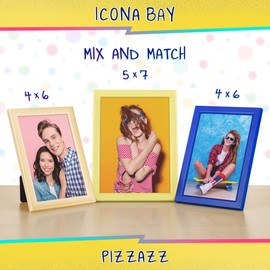 Icona Bay 5x7 Picture Frame, Pastel Yellow Colored Solid Wood Scandinavian Style Frame for Photo, Pizzazz Collection