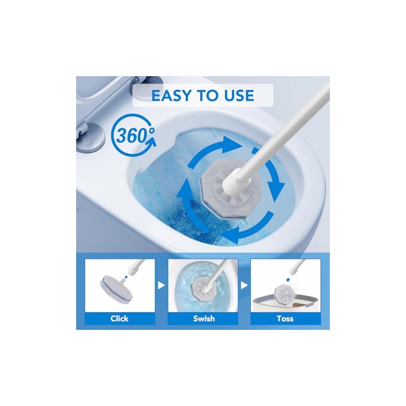 50 Count Toilet Bowl Wand Refills for Clorox, Upgrade Replacement
