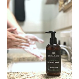 MNSC Bay Rum Naturally Better Pump Shave Cream - Smooth, Hypoallergenic, All-Natural, & Handcrafted in USA