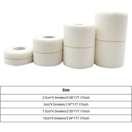 Elastic Tape 1" x 4.5 Rugby Lifting Strapping Tape for Ankle, Knee, Elbow, Extra Strong (White)