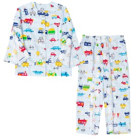 AUSTYLCO Adaptive Clothing for Children Long Sleeve Cotton Tear Away Full Opening Bedridden Patient Clothing Suitable for Bedridden and Mobility-impaired for Kids