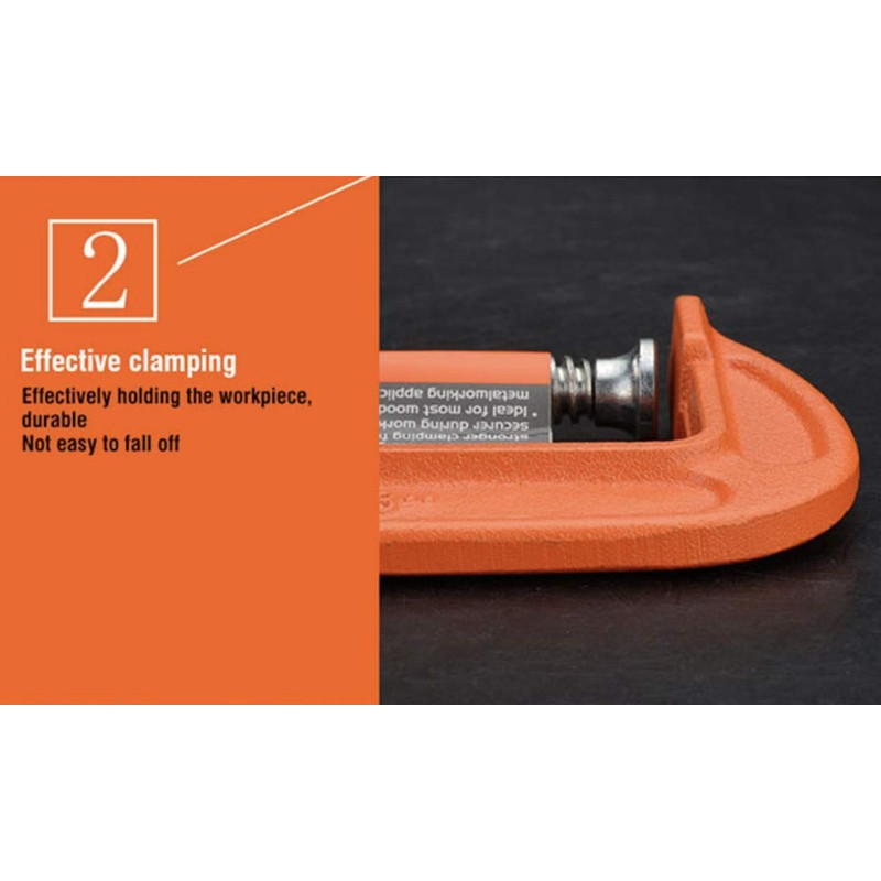 Edward Tools Heavy Duty 3" Steel C Clamp - Iron