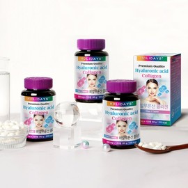 Holidays 홀리데이즈 히알루론산 콜라겐 120정 4병 (16개월분) Holidays Hyaluronic Acid Collagen 120 Tablets 4 Bottles (16 Months Supply)